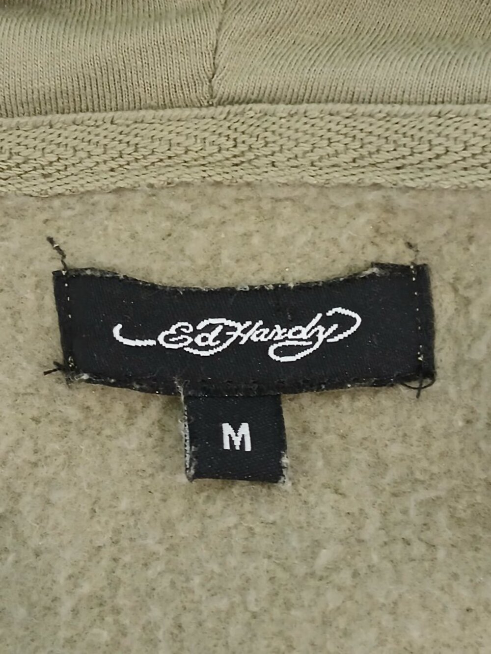 Ed Hardy Cobra Flame Zip Front Fleece Hoodie Size Medium - Picture 5 of 7